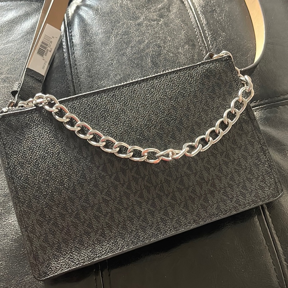 Michael Kors Pack Belt With Pull Chain, Black/Grey, LARGE